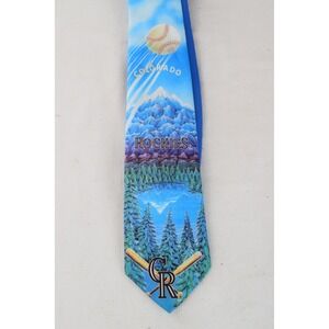 Colorado Rockies Baseball Tie Men's Ralph Marlin Vintage  56 X 3.25"